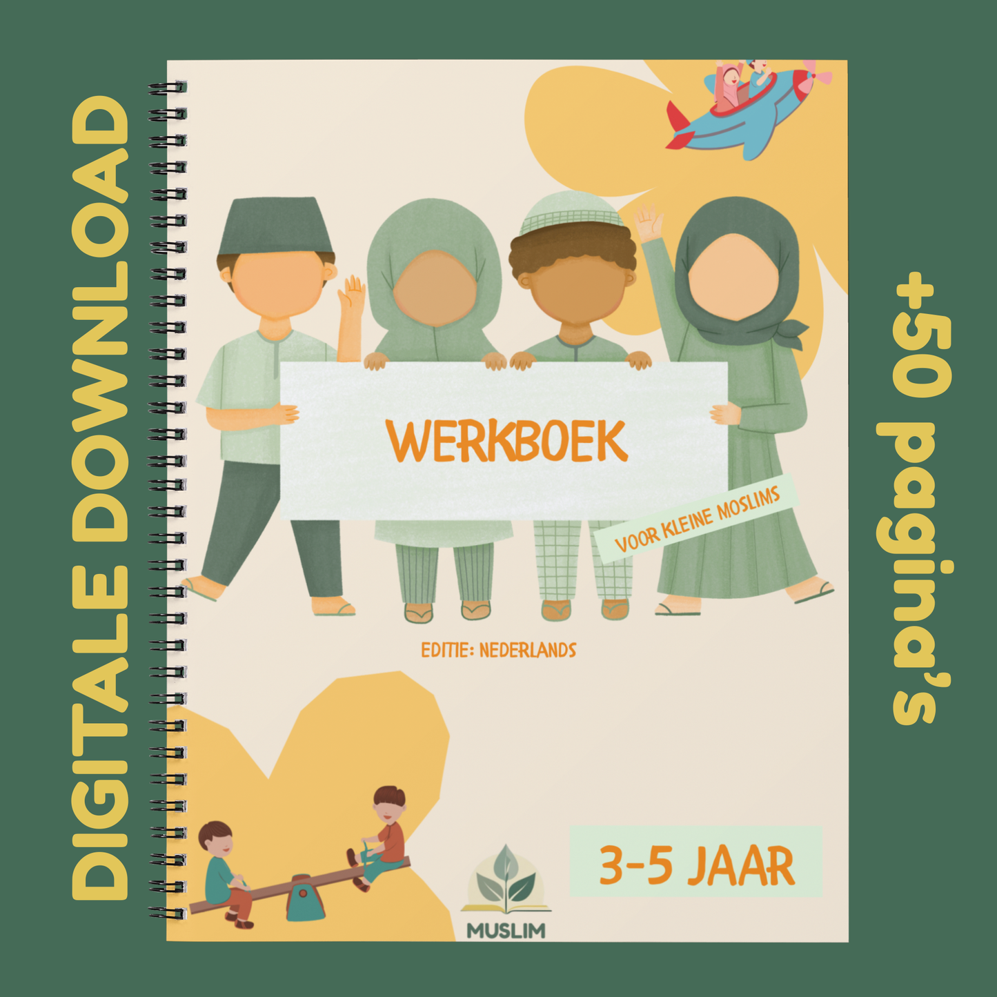 Toddler Activity Workbook – Ages 3-5 | English, Dutch & French | Faith-Based Learning