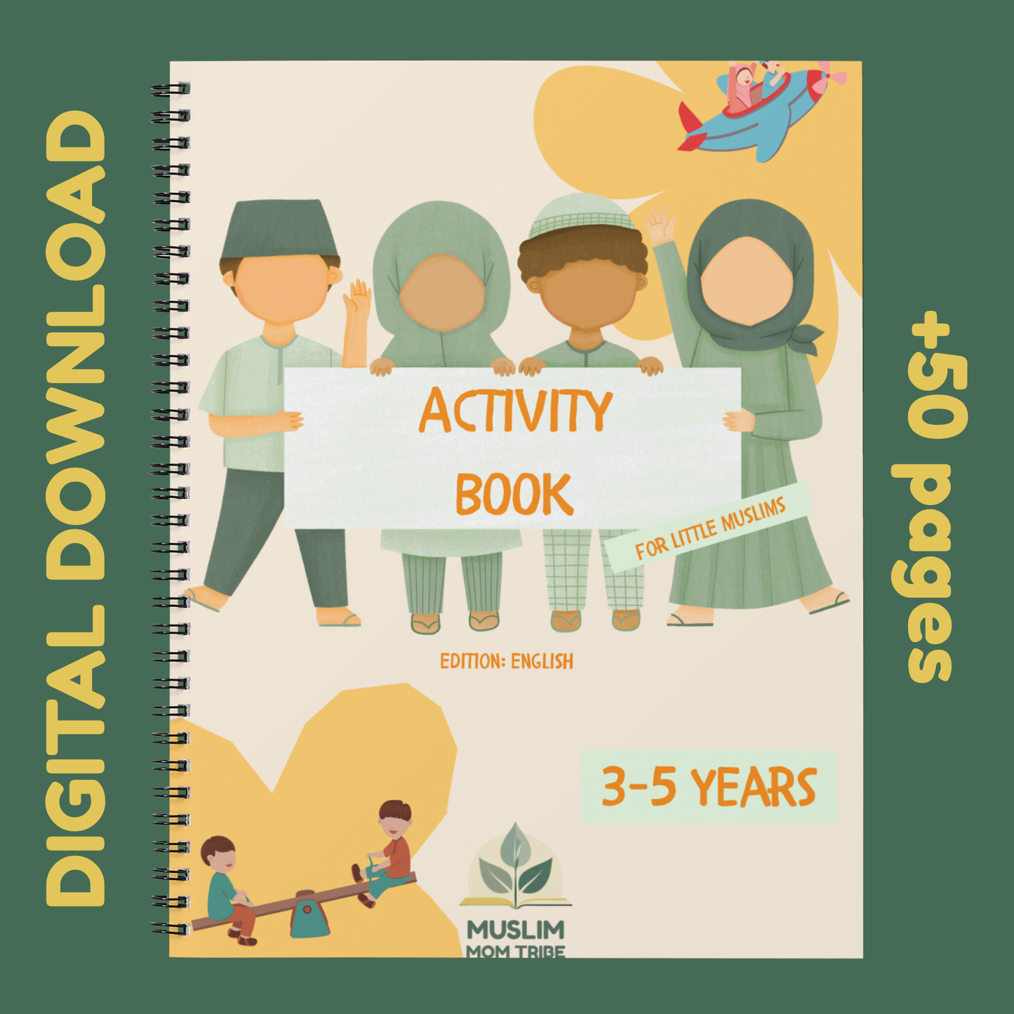 Toddler Activity Workbook – Ages 3-5 | English, Dutch & French | Faith-Based Learning